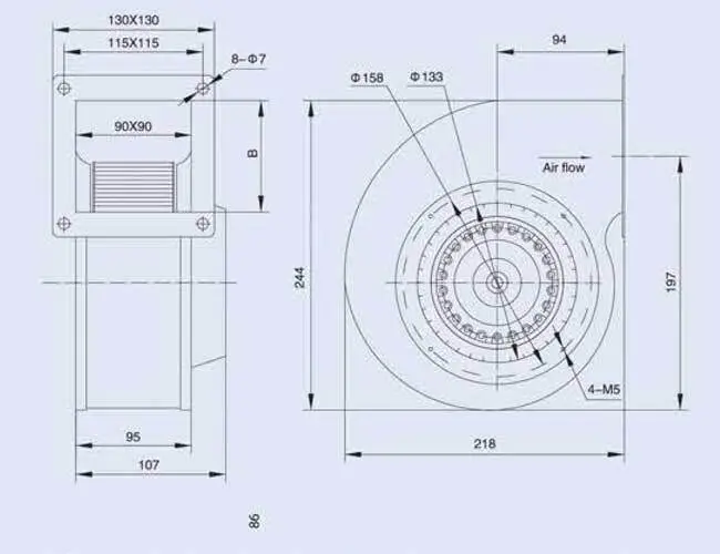 ابعاد جدول هواکش زیلابگ