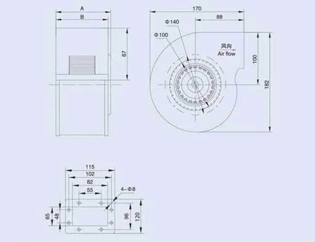 ابعاد جدول هواکش زیلابگ