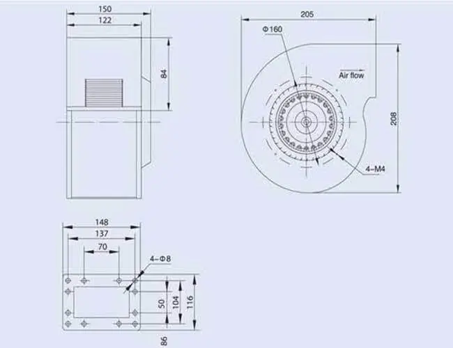 ابعاد جدول هواکش زیلابگ